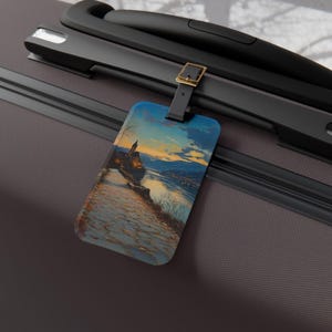 Rhine River Luggage Tag - Travel Accessory, Vintage Design, Personalized Gift, Wanderlust Decor, Adventure Ready, Travel Essential
