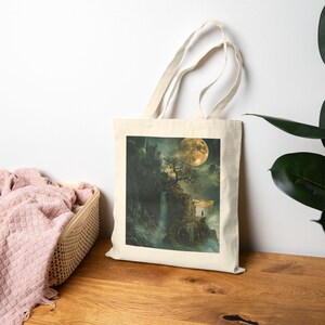 Fantasy Dreamworld Tote Bag, Eco-Friendly Shopping Bag, Art Tote, Gift for Nature Lovers, Festival Bag, Reusable Tote, Daily Essential