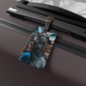Camera Craziness Luggage Tag, Travel Accessory, Photographer Gift, Unique Travel Tag, Adventure Essentials, Custom Bag Tag
