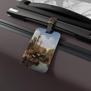 Netherlands History Luggage Tag, Vintage Art Design, Personalized Gift for Travelers, Adventure Enthusiasts, Unique Travel Accessories