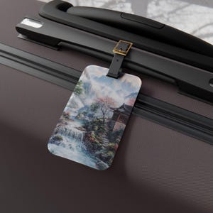 Chinese Landscapes Luggage Tag - Travel Accessory for Nature Lovers, Custom Travel Tag for Gifts, Vacation Essentials, Wanderlust Decor