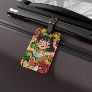 Healthy Eating Luggage Tag - Perfect Gift for Travelers, Adventure Enthusiasts, Kids, Summer Vacations, Unique Travel Accessory
