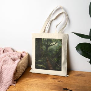 Rainforest Tote Bag, Eco-Friendly Shopping Bag, Nature Lover Gift, Reusable Tote, Travel Companion Bag, Organize Your Life, Daily Essential