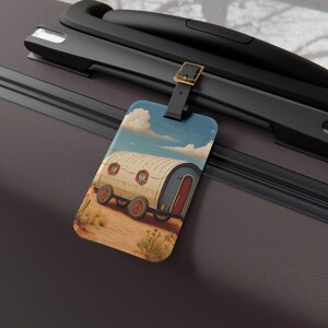 Desert Caravan Luggage Tag, Travel Accessories, Personalized Baggage Label, Stylish Suitcase Identifier, Great for Gifts, Bag Essential