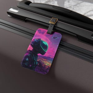 Alien Encounters Luggage Tag - Perfect for Travel Lovers, Adventure Seekers, Outer Space Theme, Galaxy Decor, Unique Gift