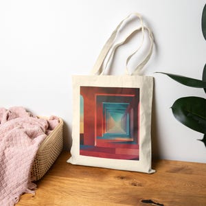 Vanishing Points Tote Bag | Eco-Friendly Shopping Bag, Beach Tote, Art Lover Gift, Reusable Grocery Bag, Summer Accessory, Daily Essential