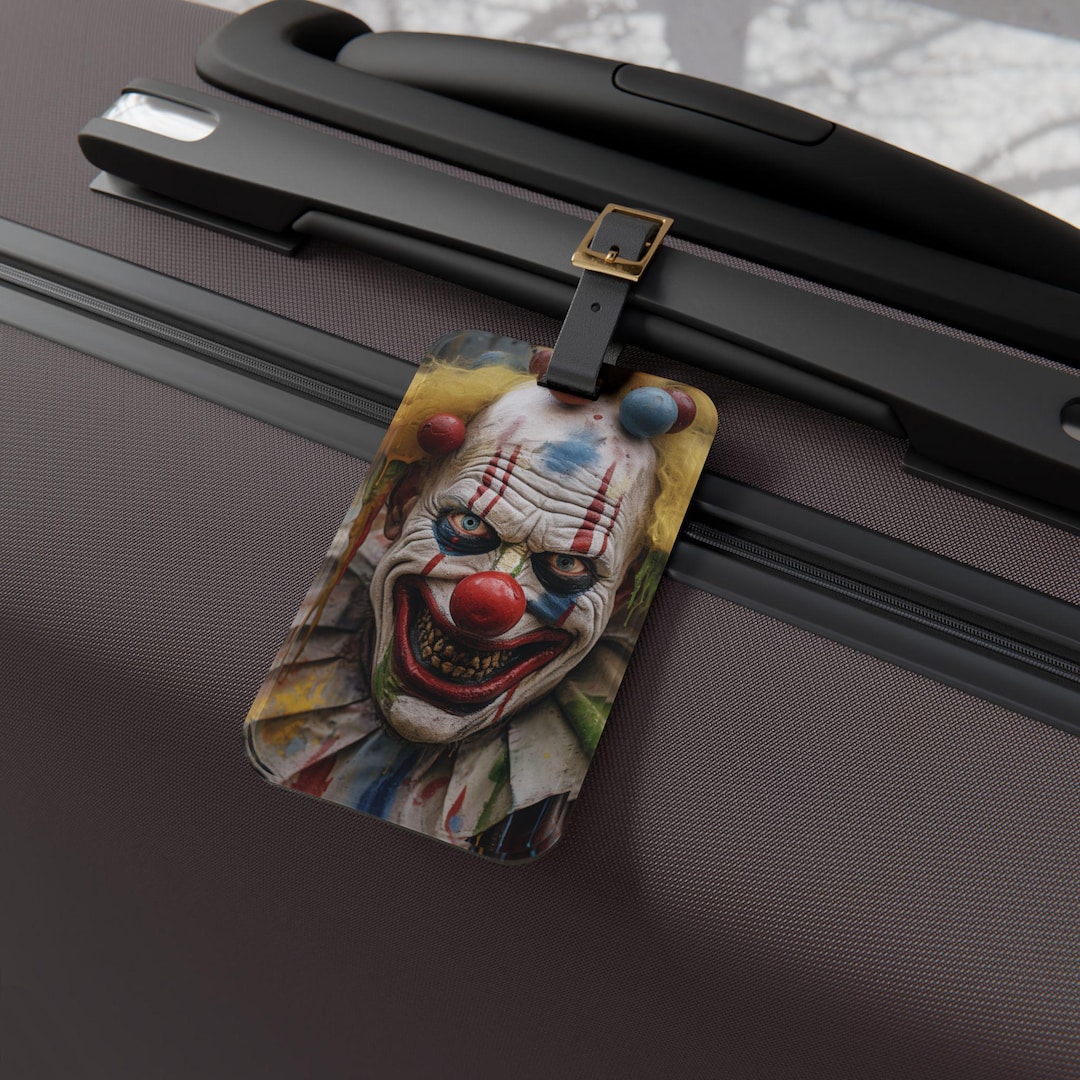 ピエロの荷物タグ、ハロウィーン用のカラフルな旅行アクセサリー