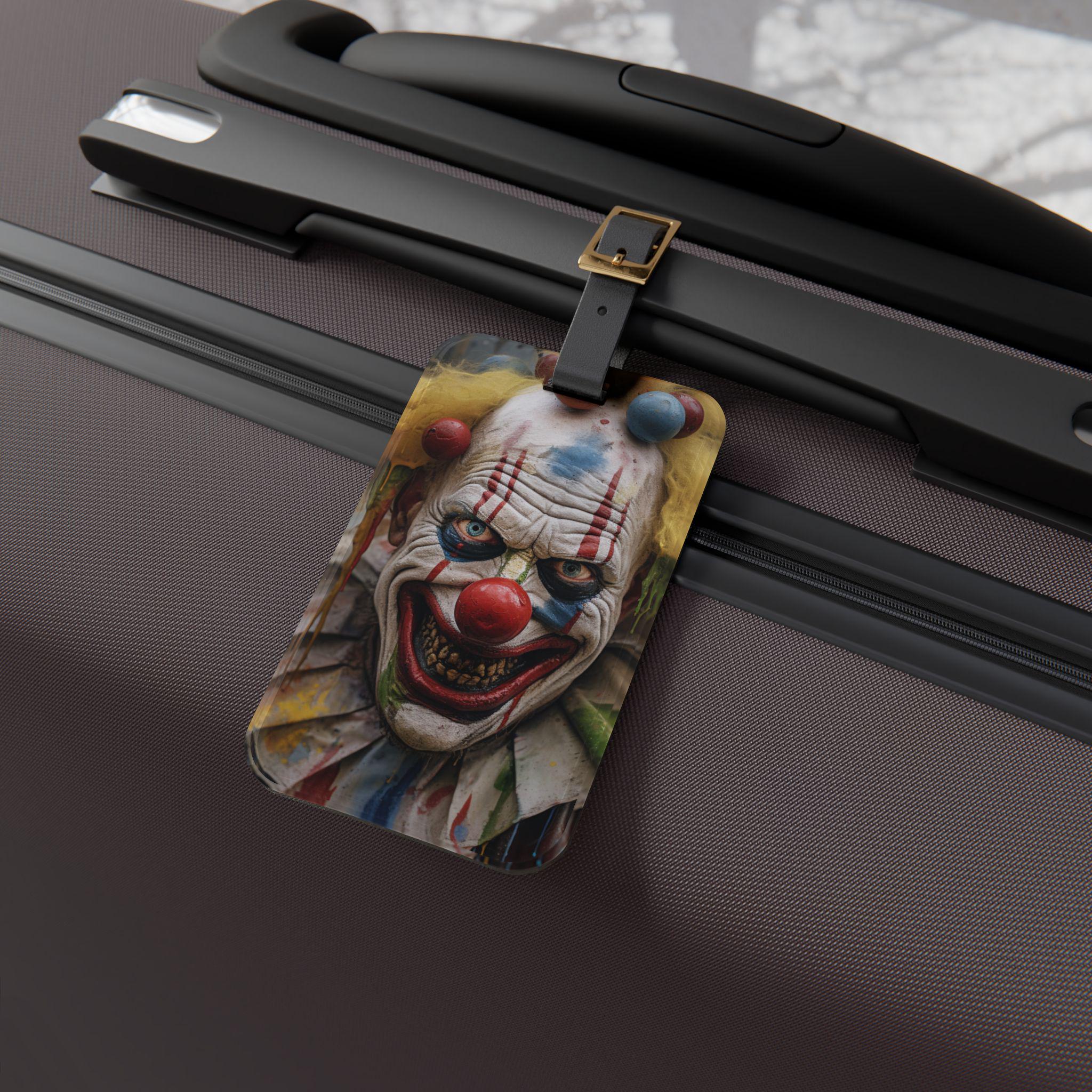 ピエロの荷物タグ、ハロウィーン用のカラフルな旅行アクセサリー