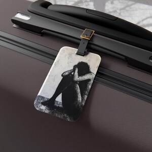 Resilience and Recovery Luggage Tag, Travel Accessory, Unique Baggage Identifier, Gift for Travelers, Minimalist Travel Decor, Suitcase Tag