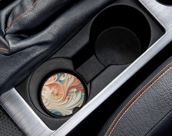 Beruhigender Wirbel Auto Untersetzer | Lebendiges Marmor Design für Autos | Geschenke für neue Fahrer, Wohnkultur, Road Trip Essentials, Autozubehör