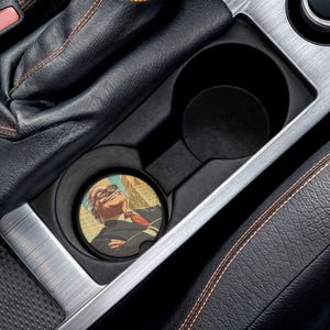 Building Wealth Car Coaster - Vintage Style Coaster, Car Accessory, Gift for Him, Dashboard Decor, Car Decor, Road Trip Essential