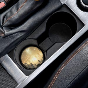 Alien-Invasion-Auto-Untersetzer, UFO-Achterbahn, kosmische Auto-Dekoration, Geschenk für Sci-Fi-Liebhaber, einzigartiges Autozubehör, Auto-Innendekoration