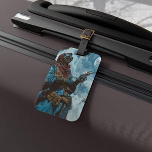 Nebula Nomads Luggage Tag, Travel Accessory, Geeky Gift, Customizable Baggage Tag, Unique Suitcase Identifier, Travel Essential