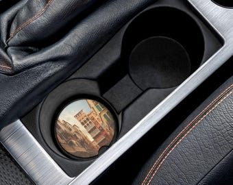 Italienische Architektur Auto-Untersetzer, szenischer Untersetzer für Auto, Reisegeschenke, Wohnkultur, Autozubehör, Road Trip Essential, Auto Must Have