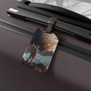 Exploring Jupiter Luggage Tag - Unique Space Travel Accessory, Perfect for Adventurers, Gifts for Travelers, Space-Themed Decor