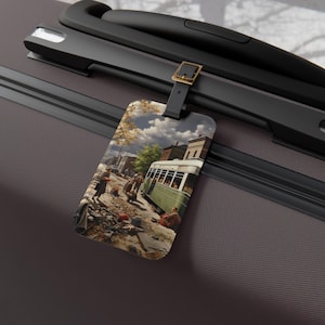 1940s Luggage Tag, Travel Accessory, Personalized Name Tag, Unique Gift for Travelers, Vacation Essentials, Travel Essential