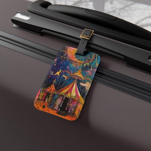 Magical Carnival Luggage Tag - Colorful Travel Accessory, Personalized Gift for Travelers, Unique Baggage Identifier, Fun Vacation Must-Have