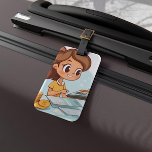 Budgeting Basics Luggage Tag, Travel Accessory, Cute Luggage Identifier, Personalized Gift, Vacation Essential, Unique Travel Gear