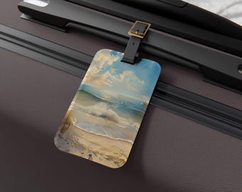 Bagagelabel aan zee, reisaccessoire strandthema, Ocean Wave-kofferidentificatie, vakantiebenodigdheden, perfect cadeau voor reizigers