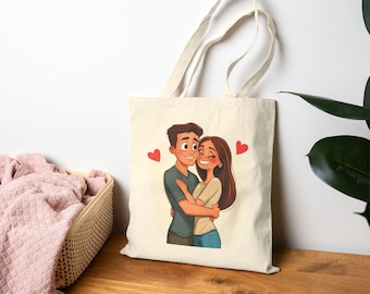 Healthy Relationship Tote Bag - Cute Gift for Valentines Day, Anniversary, Engagement, Everyday Use Tote Bag, Canvas Travel Bag