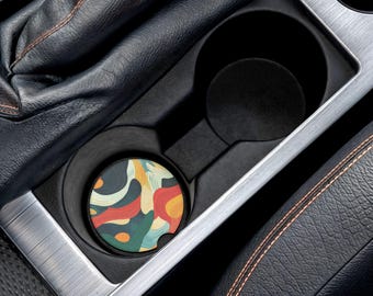 Beruhigende Muster Auto-Untersetzer - Einzigartiges Fahrzeugzubehör, modernes Auto-Dekor, Geschenk für Autoliebhaber, stilvoller Getränkehalter, Road Trip Essential