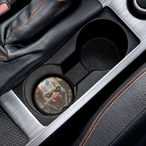 Clowns Auto Untersetzer | Halloween Geschenk, Einzigartiges Autozubehör, gruseliges Dekor, Clown Liebhaber Geschenk, Haus & Auto Dekoration, Road Trip Essential