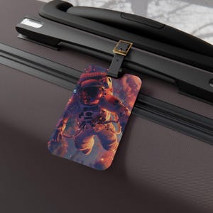 Astronaut Luggage Tag | Unique Travel Accessory, Gift for Travelers, Outer Space Theme, Personalized Baggage Tag, Adventure Decor