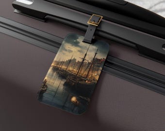 Denmark Luggage Tag for Travel Lovers, Personalized Travel Accessory, Gift for Adventurers, Stylish Baggage Identifier, Unique Essential