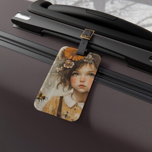 Land of Milk and Honey Luggage Tag, Cute Travel Accessory for Kids, Personalized Gift for Travelers, Vintage Art Travel Label, Vacation