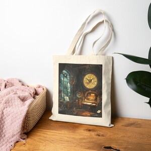 Time Weaver Workshop Tote Bag | Vintage Art, Eco-Friendly, Perfect for Gifts, Shopping, Travel, Book Lovers, Daily Essential Tote Bag