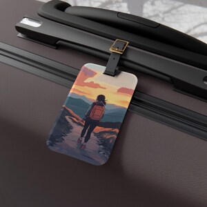 Personal Journey Luggage Tag - Travel Accessory, Adventure Gift, Personalized Baggage Tag, Vacation Essential, Hiking Decor Essential