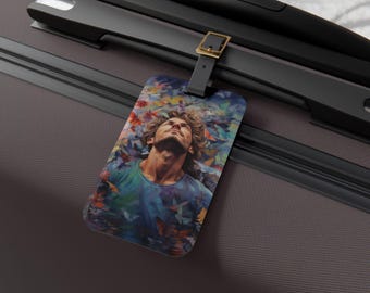 Stolz auf Myself Gepäckanhänger - Reise-Accessoire, einzigartiges Geschenk, Schmetterling Design, personalisierte Reise, Abenteuerausrüstung, Travel Essential