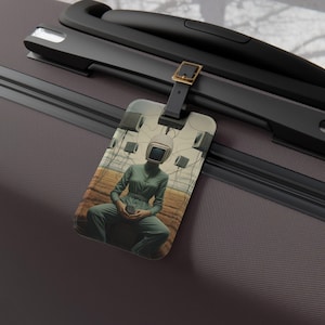 Telekinesis Luggage Tag, Vintage Travel Accessory, Gift for Wanderlusters, Personalized Travel Label, Stylish Baggage Identifier