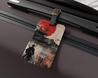 Land of the Samurai Luggage Tag, Travel Accessory, Personalized Gift, Adventure Essential, Japanese Decor, Holiday Travel Gear Essential