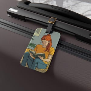 Daily Coping Luggage Tag, Cute Travel Accessory, Personalized Baggage Identifier, Gifts for Readers, Airport Travel Essentials, Literary
