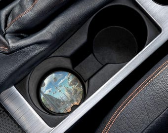 Futuristische Frontiers Auto Untersetzer, Einzigartige Getränke Untersetzer, Geschenk für Auto Liebhaber, Innen Dekor, Umweltfreundlicher Untersetzer, Road Trip Essentials