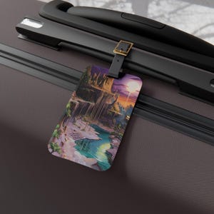 Otherworldly Oasis Luggage Tag, Travel Accessories, Adventure Gift, Vacation Essentials, Personalized Baggage Identifier, Holiday Travel Tag