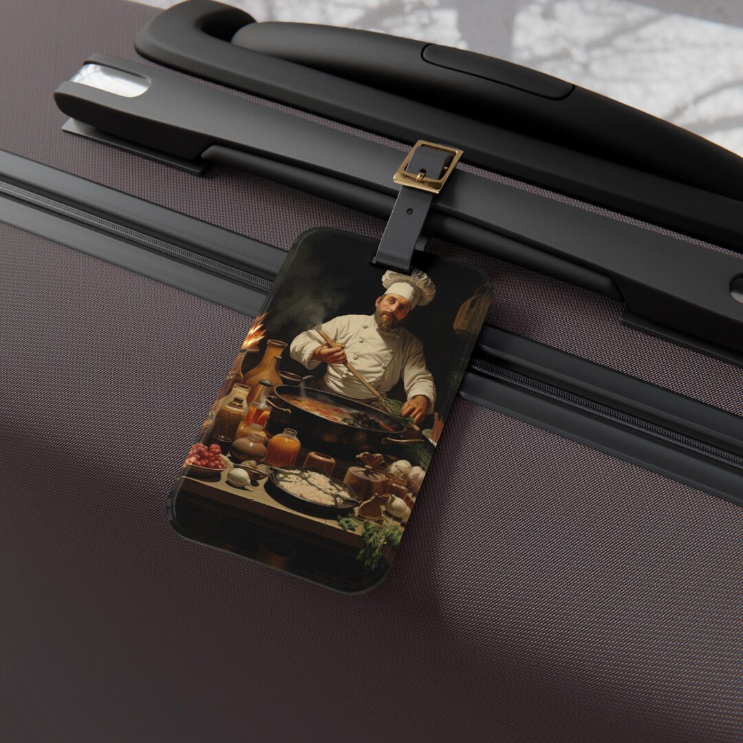 Culinary History Luggage Tag, Travel Accessory for Foodies ...