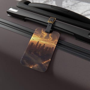City of Angels Luggage Tag, Personalized Travel Accessory, Perfect for Travelers, Unique Gift Idea, Airplane & Adventure Lovers