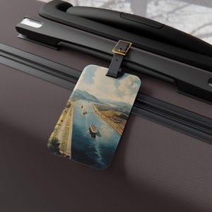 Panama Canal Luggage Tag, Personalized Luggage Identifier, Custom Bag Tag, Travel Gift for Adventurers, Unique Baggage Tag Essential