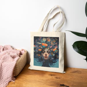 Be Yourself Tote Bag, Eco-Friendly Shopping Bag, Art Print Canvas Bag, Gift for Nature Lovers, Stylish Gym Bag, Sustainable Tote