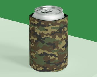 Camo Can Cooler: Isolierte wiederverwendbare Getränkehülle