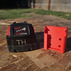 Wall mount battery holder for M18 Milwaukee Batteries
