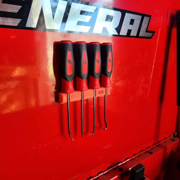 Magnetic Pick Holder for toolbox, holds 4-6 picks