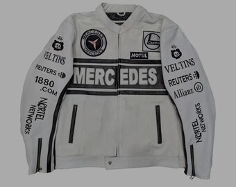 メルセデスF1レザーレーシングジャケット - カスタムメイドモーター