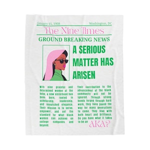 1908 AKA fluwelen deken, gezellige cadeaus, woondecoratie, comfort voor elke gelegenheid, Alpha Kappa Alpha, D9, Grieks, vrouwenclub