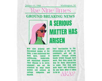 1908 AKA Velvet Blanket, Cozy Gifts, Home Decor, Comfort for Every Occasion, Alpha Kappa Alpha, D9, Greek, Sorority