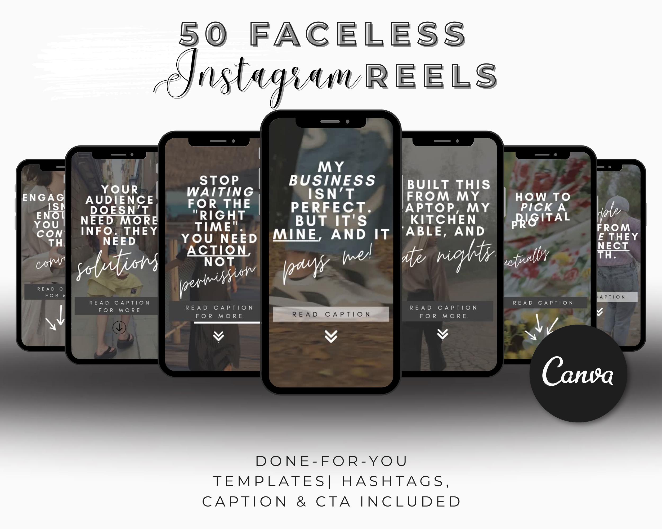 50 Instagram Reels Tiktok Captions W/ Hashtags Template for Digital ...