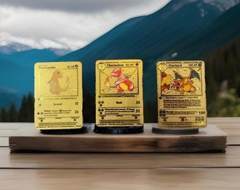 Charizard 1st Edition Base Set Gold Metal Pokemon Card - Etsy