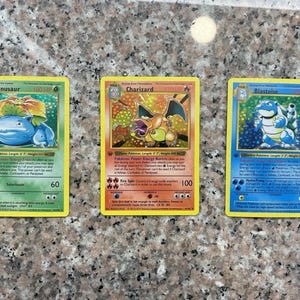 Kundenspezifische Erstausgabe Holo Glurak Blastoise Venusaur original 151